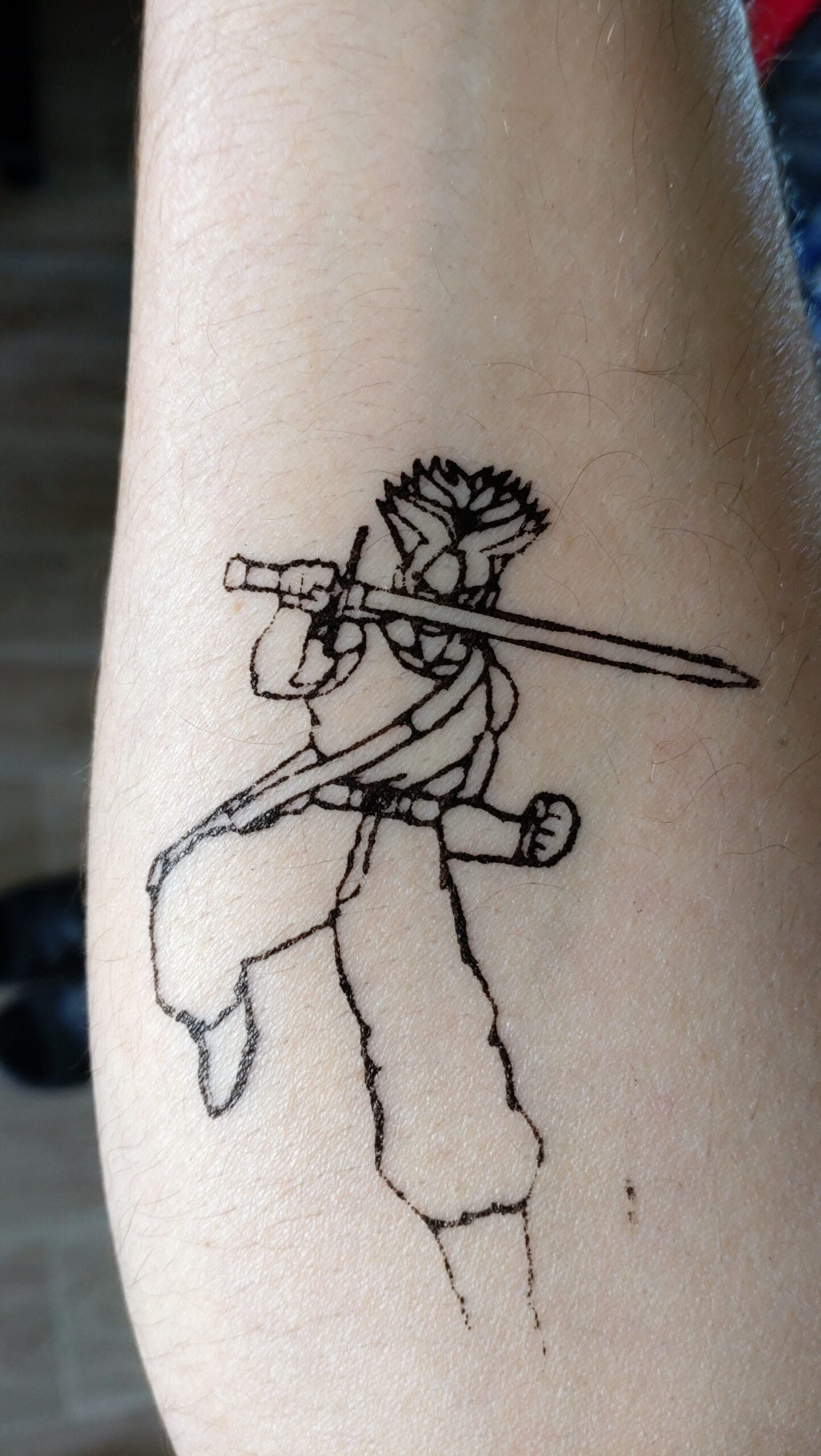 Tattoo dessin DBZ - Trunks épée