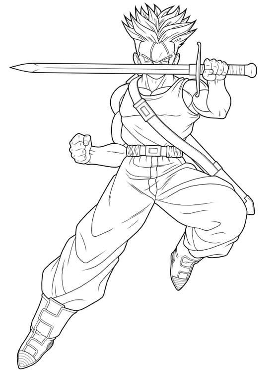 Tattoo dessin DBZ - Trunks épée – Image 2