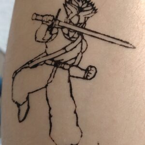 Tattoo dessin DBZ - Trunks épée