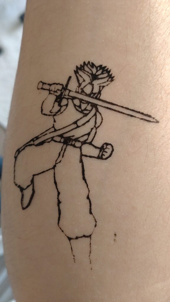 Tattoo dessin DBZ - Trunks épée