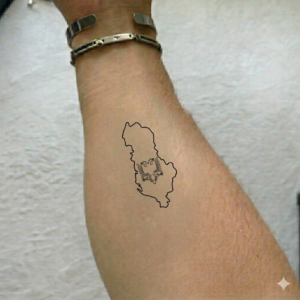 Tattoo Albanie carte et symbole