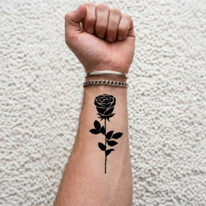 Tattoo Rose style 2 noir