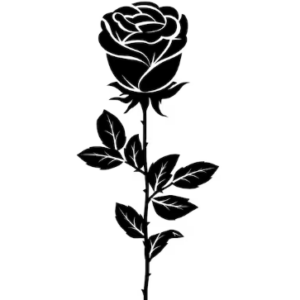Tattoo Rose style 2 noir
