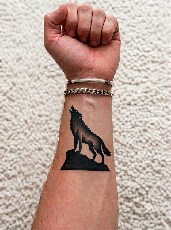 Tattoo Loup montagne