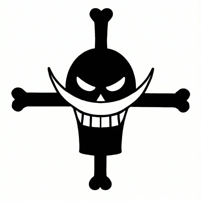 Tattouage emblème pirate Barbe Blanche One Piece – Image 2