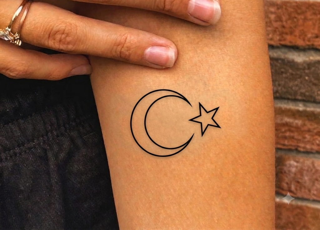 Tattoo emblème Croissant-Lune Turquie